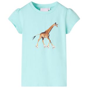 vidaXL T-shirt til b&oslash;rn str. 116 lys akvamarinbl&aring;