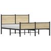 vidaXL sengeramme uden madras 140x190 cm metal sonoma-eg