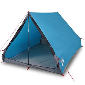 vidaXL 2-personers campingtelt A-stel vandt&aelig;t bl&aring;