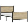 vidaXL sengeramme uden madras 90x200 cm metal sonoma-eg