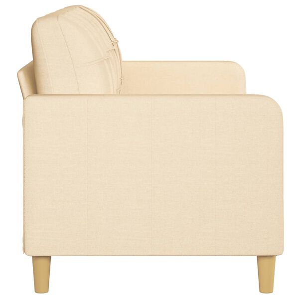 vidaXL 3-personers sofa 180 cm stof cremefarvet