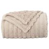 vidaXL Kastet&aelig;pper 6 pcs Beige 240 x 220 cm Fleece