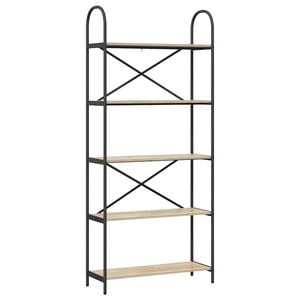 vidaXL Bogreol Sonoma eg 80 x 30 x 183 cm Konstrueret tr&aelig;