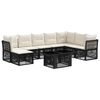 vidaXL Havesofa S&aelig;t 9 stk. Sort polyrattan