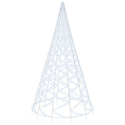 vidaXL juletræ til flagstang 3000 LED'er 800 cm koldt hvidt lys