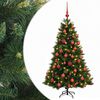 vidaXL Kunstigt juletr&aelig; med julekugle 150 cm 150 LED'er Varm hvid
