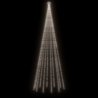 vidaXL juletræ med spyd 732 LED'er 500 cm koldt hvidt lys