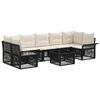vidaXL Havesofa S&aelig;t 8 stk. Sort polyrattan