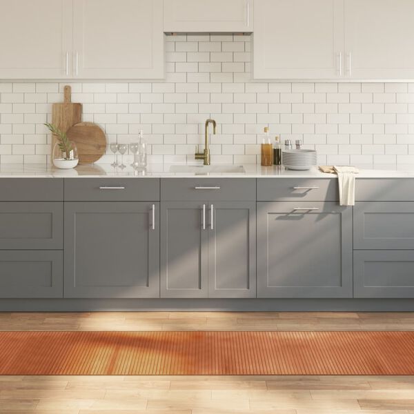 vidaXL gulvt&aelig;ppe 60x400 cm rektangul&aelig;r bambus brun