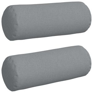 vidaXL Bolsterpuder 2 pcs Lysegr&aring; &Oslash; 25 x 70 cm Stof