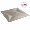 vidaXL V&aelig;gpaneler Stjerne 24 pcs Star Beton 50 x 50 cm XPS Skum