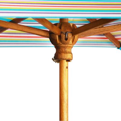 vidaXL picnicbord med parasol til børn 79x90x60 cm akacietræ