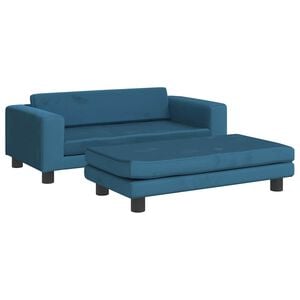 vidaXL hundeseng med forl&aelig;ngelse 100x50x30 cm velour bl&aring;