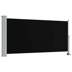 vidaXL sammenrullelig sidemarkise til terrassen 120 x 300 cm sort