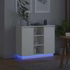 vidaXL LED Sideboard Hvid 90 x 32 x 75 cm Konstrueret tr&aelig;