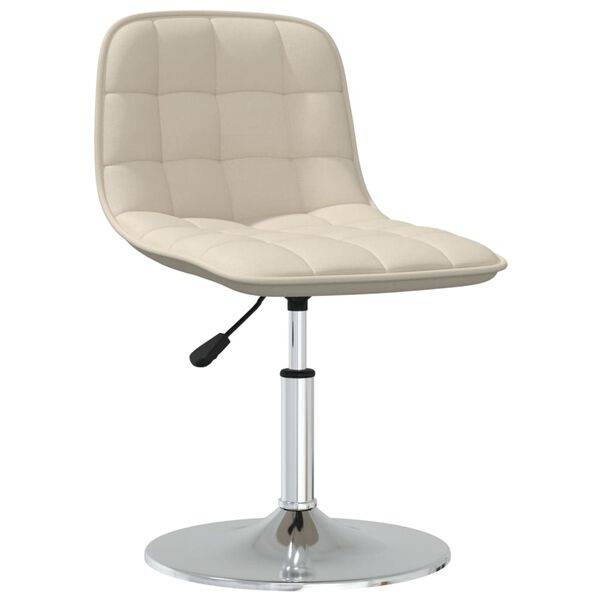 vidaXL drejelige spisebordsstole 4 stk. stof cremefarvet