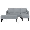 vidaXL Sofa S&aelig;t med pude 2 pcs Lysegr&aring; Polyester
