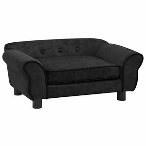 vidaXL hundesofa 72x45x30 cm plys sort