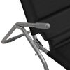 vidaXL foldbare liggestole 2 stk. textilene og pulverlakeret st&aring;l sort