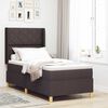 vidaXL Box spring seng med madras med LED Brun 100 x 200 cm Stof