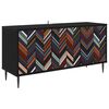 vidaXL TV-skab OMMEN 102 x 33 x 51 cm Sort eg Konstrueret tr&aelig;