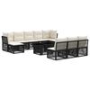 vidaXL Havesofa S&aelig;t 11 stk. Sort polyrattan