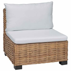 vidaXL Mellemsofa med puder GENDT Naturlig rattan Naturfarvet