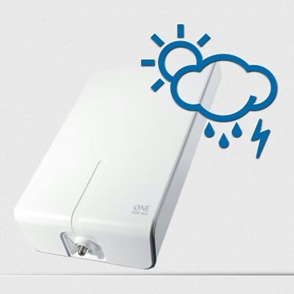 One For Alle udend&oslash;rs tv-antenne 32,2x20x6,3 cm hvid