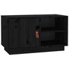 vidaXL tv-bord 70x34x40 cm massivt fyrretr&aelig; sort