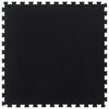 vidaXL gulvm&aring;tte 100x100 cm 12 mm gummi sort