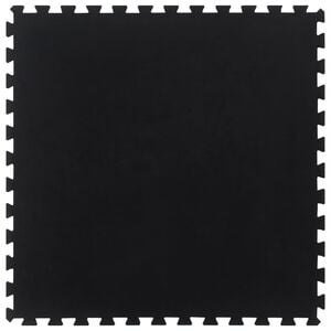 vidaXL gulvm&aring;tte 100x100 cm 12 mm gummi sort