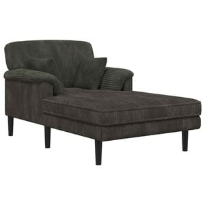 vidaXL Chaiselong Antracit Corduroy stof