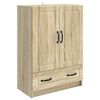 vidaXL Sideboard Sonoma-eg 66 x 34,5 x 92 cm Konstrueret tr&aelig;