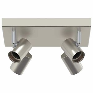 vidaXL Loftsspot med spotlights Nikkel 26,5 x 26 x 11,5 cm Metal