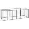 vidaXL hundel&oslash;beg&aring;rd 330x110x110 cm st&aring;l sort