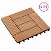 vidaXL Terrasse Flise 11 pcs Teaktr&aelig; 30 x 30 cm WPC