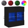 vidaXL v&aelig;gh&aelig;ngt tv-bord med LED-lys 58,5x30x60,5 cm sort