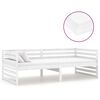 vidaXL daybed med madras 90x200 cm massivt fyrretr&aelig; hvid
