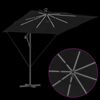 vidaXL Kantilever bananparasol Sort 249 x 249 x 250 cm
