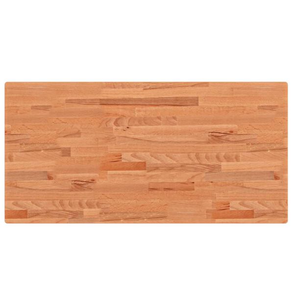 vidaXL bordplade 100x50x4 cm rektangul&aelig;r massivt b&oslash;getr&aelig;