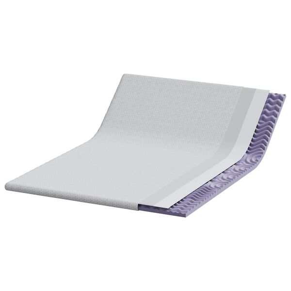 vidaXL Madras topper Hvid 160 x 200 cm Jacquard Stof