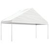 vidaXL pavillon med tag 20,07x5,88x3,75 m polyethylen hvid