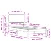 vidaXL Sengestel med Polstret Hovedgavl Lysegr&aring; 80 x 200 cm