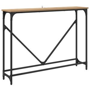 vidaXL Konsolbord Artisan Egetr&aelig; 102 x 23 x 75 cm Konstrueret tr&aelig;