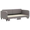 vidaXL daybed med udtræk 90x200 cm stof gråbrun