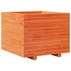 vidaXL plantekasse 60x60x49,5 cm massivt fyrretr&aelig; gyldenbrun