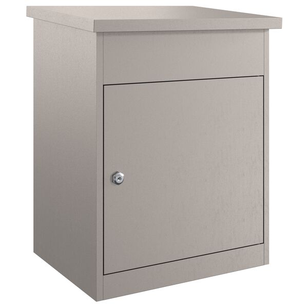 vidaXL Pakke drop boks med d&oslash;r Rusten 47,5 x 38 x 59 cm Cortenst&aring;l