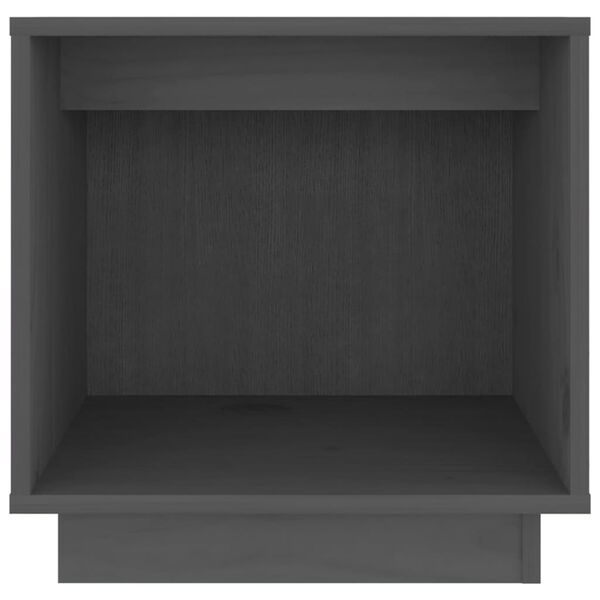 vidaXL sengebord 40x30x40 cm massivt fyrretræ grå