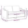 vidaXL 2-personers sofa 120 cm stof lysegul