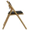 vidaXL foldbare bistrostole 2 stk. med m&oslash;rkegr&aring; hynder bambus